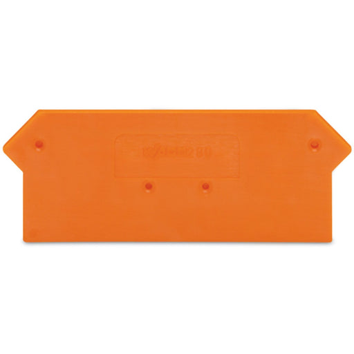 WAGO - Abschluss- und Zwischenplatte für Reihenklemme Abschlußplatte 280-317 orange, 2,5mm dick − 25 Stück