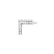 Brumberg Leuchten - Mechanisches Zubehör/Ersatzteile für Leuchten L-Verbinder 53084260 silber