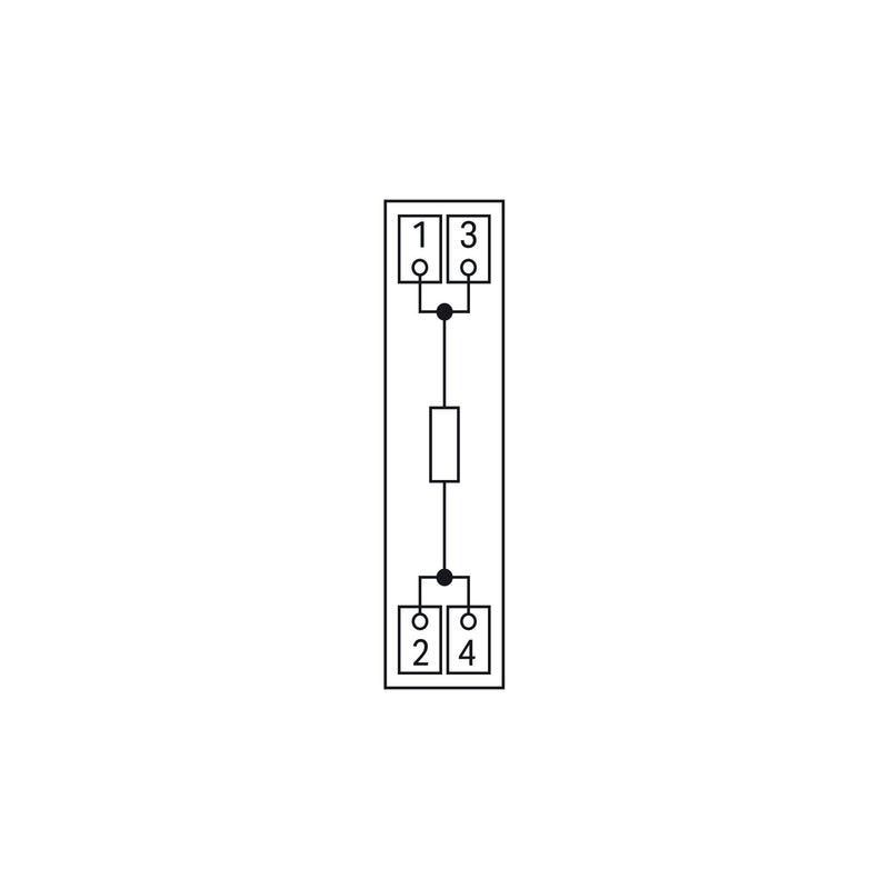WAGO GmbH & Co. KG - Bauelement-Reihenklemme Bauteilmodul m. Widerstand 289-128/001-000 Widerstand 2K4