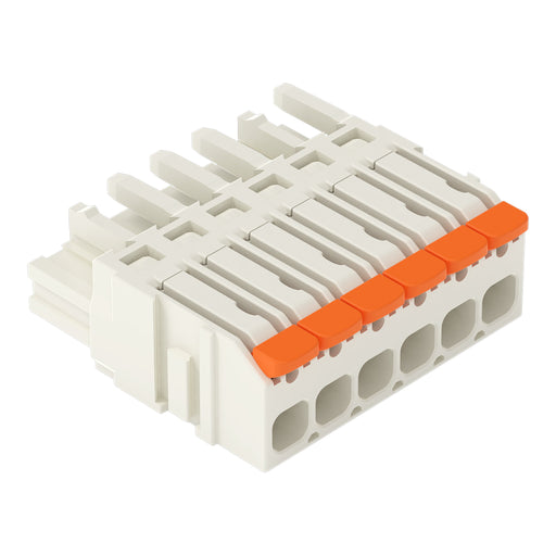 WAGO - Kabelsteckverbinder für Leiterplattensteckverbinder 1-Leiter-Federleiste,Hebel 2721-1106/326-000 PushinCAGECLAMP,lgr − 50 Stück