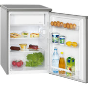 Bomann DA - Kühlschrank Kühlgerät m.GF KS 2184.1 inox-look 56cm,119L