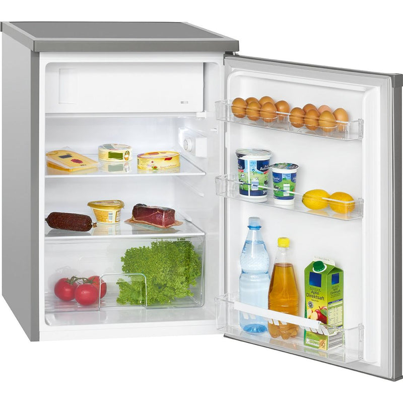 Bomann DA - Kühlschrank Kühlgerät m.GF KS 2184.1 inox-look 56cm,119L
