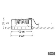 LTS Licht&Leuchten - Downlight/Strahler/Flutlicht LED-Einbaudownlight FLIR 400.2030.01 si 3000K 830