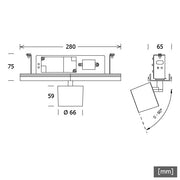 LTS Licht&Leuchten - Downlight/Strahler/Flutlicht Strahlereinsatz LK-ORYO 070. #672181 930, DALI, ws