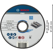 Bosch - Trenn-/Schleifscheibe PRO Metal Trennscheibe, 2608603165 125 x 1.6 x 22.23 mm