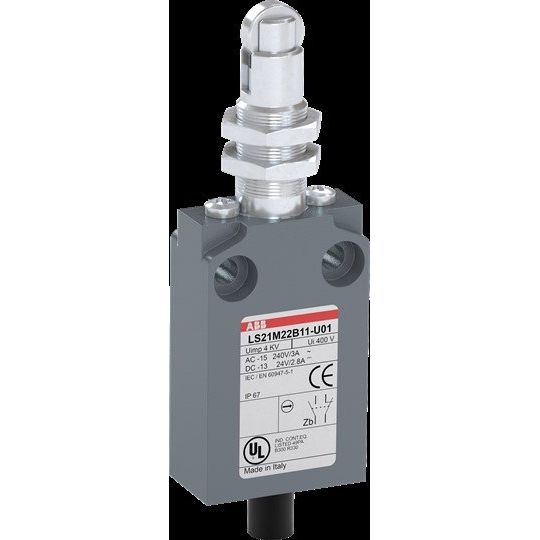 ABB Stotz S&J - Einzelpositionsschalter Kompakt-Pos.schalter LS21M22B11-U01 Metall-Gehäuse IP67