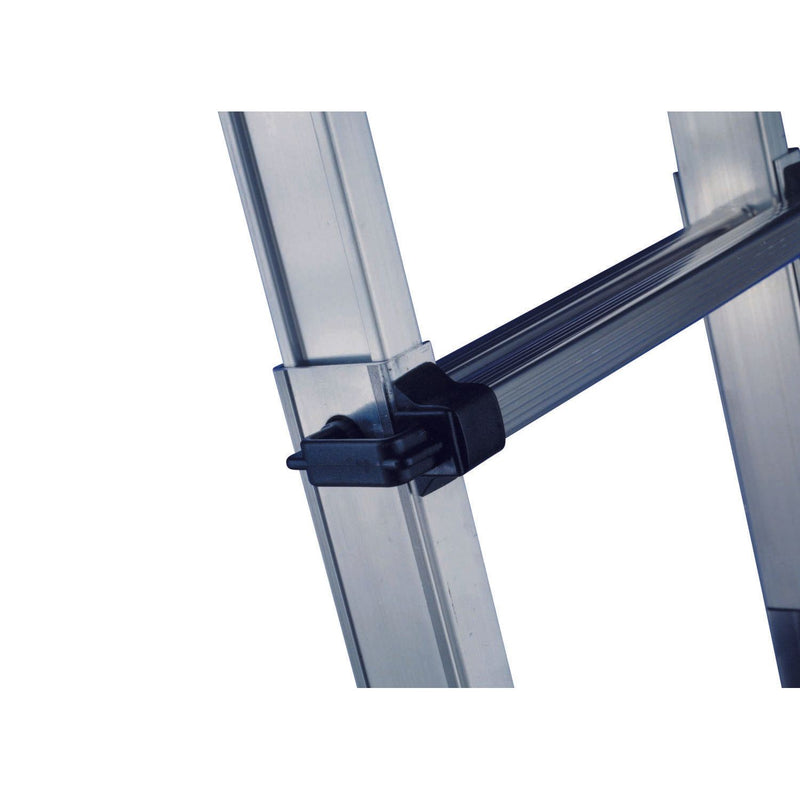 Cimco Werkzeuge - Sprossenleiter Aluminium-Teleskop-Leiter 146706 mit 2x6 Stufen