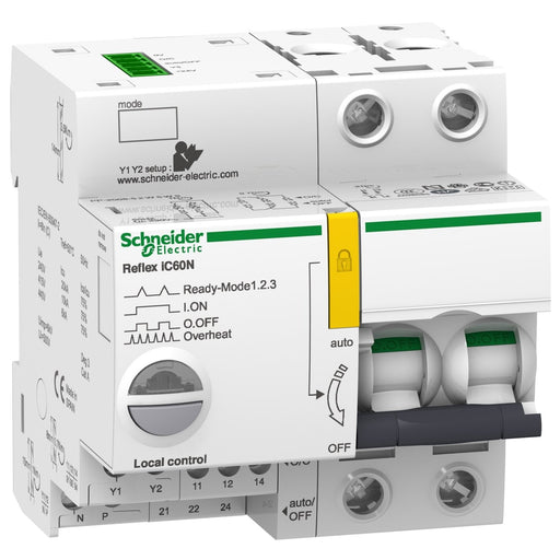 Schneider Electric - Leitungsschutzschalter mit Zusatzeinrichtung Leistungsschalter A9C61225 25A 2P B TI24