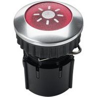 Grothe - Klingeldrücker Klingeltaster rund 14,6mm PROTACT 101 LED Knopf rot, Hülse alu