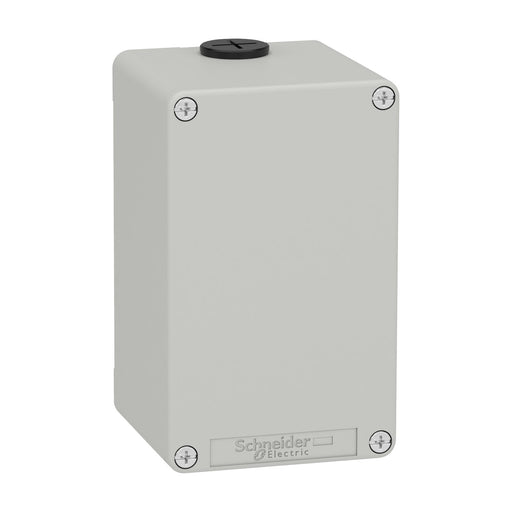 Schneider Electric - Gehäuse für Befehls- und Meldegeräte Leergehäuse XAP, Metall XAPD24 grau, ohne Bohrung
