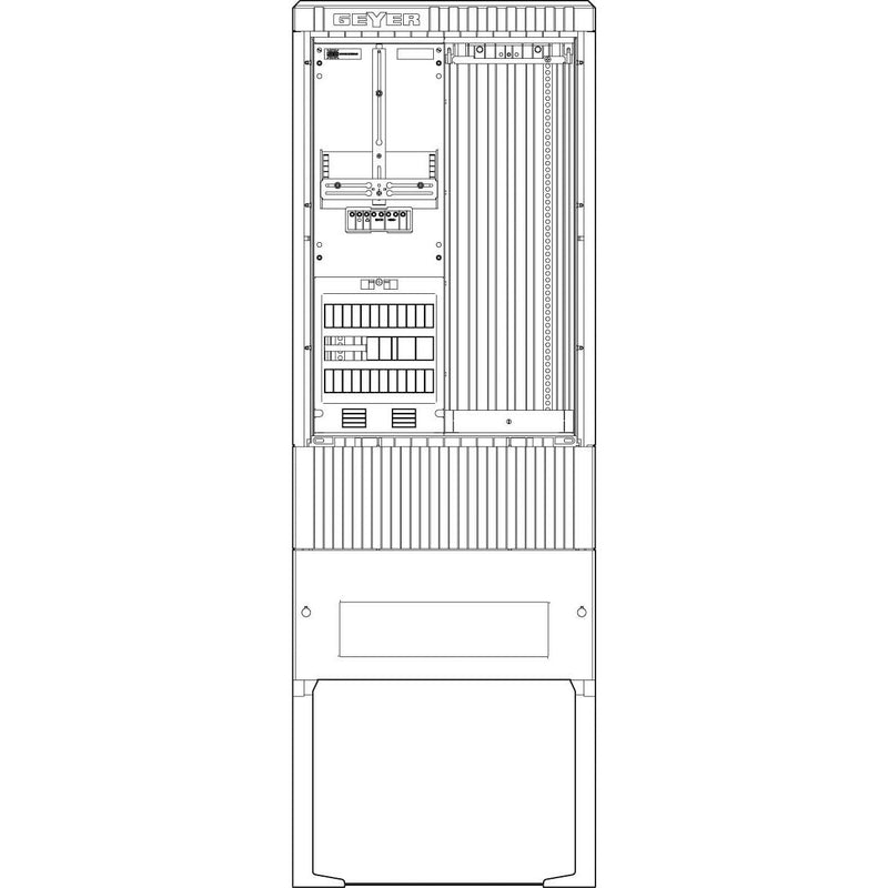 ABN - Zähler-Komplettschrank Straßenbeleuchtung SB175ZL1400X Säule 1 ZP 4pol