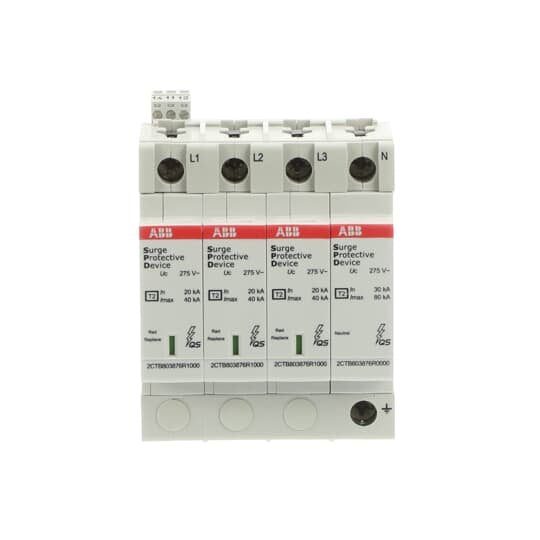 ABB Stotz S&J - Überspannungsableiter für Energietechnik/Stromversorgung Überspannungsschutz Typ2 OVRT23N40-275PT TN-S 3P+N 20kA