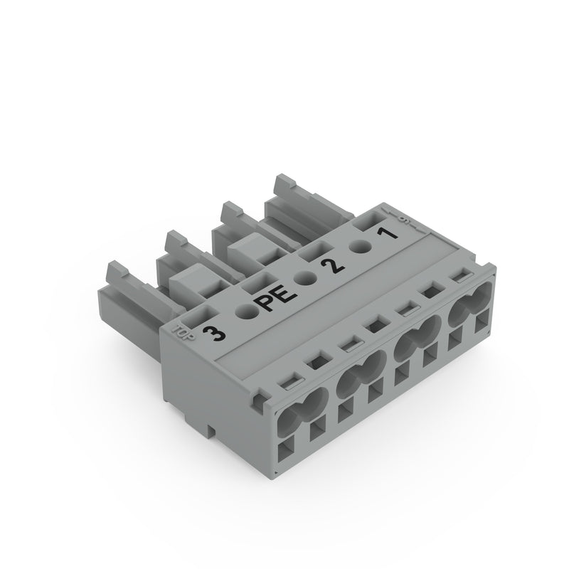 WAGO - Steckverbinder für steckbare Gebäudeinstallation Buchse 4-polig 770-244/062-000 Kod. B,grau − 50 Stück