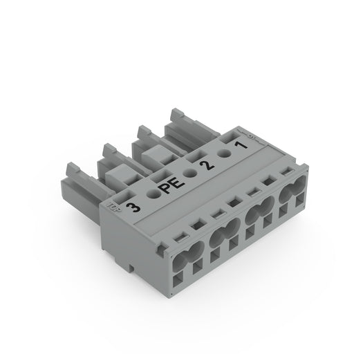 WAGO - Steckverbinder für steckbare Gebäudeinstallation Buchse 4-polig 770-244/062-000 Kod. B,grau − 50 Stück