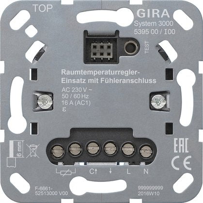 Gira - Raumthermostat Raumtemperaturreg.-Einsatz 539500 u.Fühleranschl.Eins