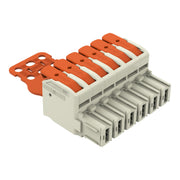 WAGO - Ein- und mehrpolige Klemmenleiste 1-Leiter-Federleiste Hebel 832-1106/344-000 Push-inCAGECLAMP,lgr − 5 Stück