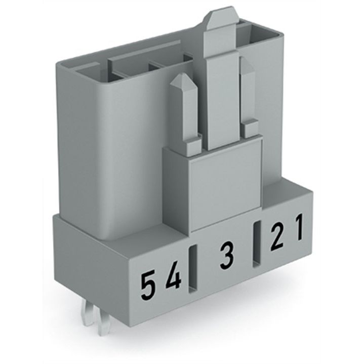 WAGO - Leiterplattensteckverbinder Stecker für Leiterplatten 890-855 5-polig,grau − 50 Stück