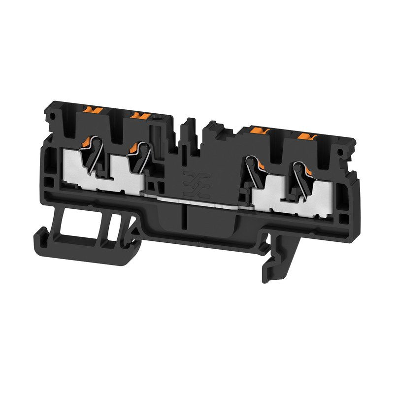 Weidmüller - Durchgangs-Reihenklemme A4C 2.5 BK PUSH IN, 2.5 mm² − 100 Stück