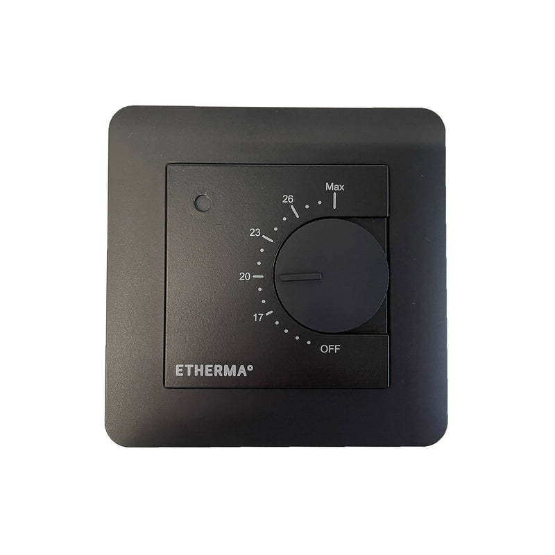 Etherma - Zubehör/Ersatzteile für Raumthermostat/Uhrenthermostat Rahmenset für Thermostate ET-RS-eBASIC-B eBASIC, schwarz