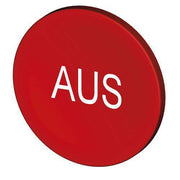 Stahl - Bezeichnungsschild für Befehlsgeräte Tastenschild 8602/3 227810 rot AUS