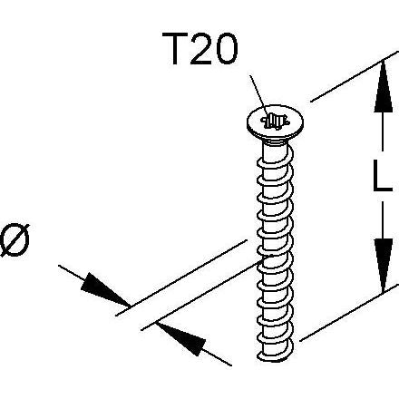 Niedax - Betonschraube Schraubanker NSA 5X40/SK-T20 V − 200 Stück