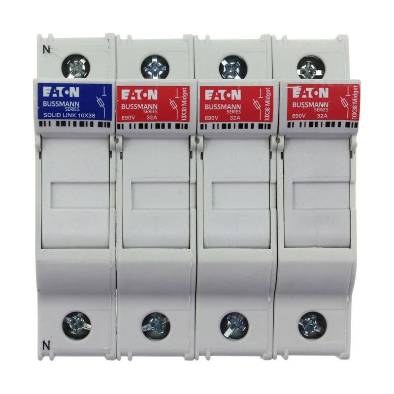 Eaton - Halter für zylindrische Sicherung Sicherungshalter Niedersp. 3PundNeutral#CHM3DNU 30A AC 600V 3polig+N − 3 Stück