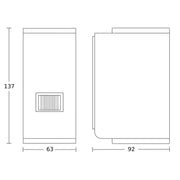 Steinel - Decken-/Wandleuchte Sensor-LED-Außenleuchte L 930 S ANT 3000K 92 x 63 x 137 mm