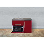 Stengel - Mini-Küche Miniküche Premiumline MPGSBR120KSGSKSreBli Bordeauxrot