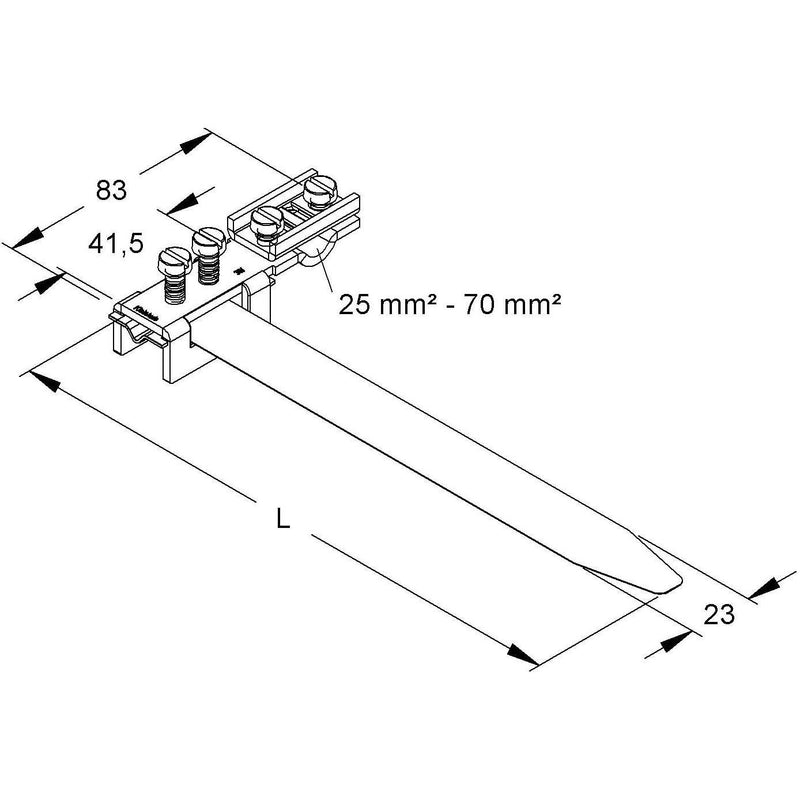 HKL - Erdungsbandklemme Erdungs-Bandschelle 39/4 − 5 Stück