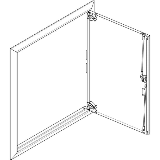 ABN - Tür/Bedientableau (Schaltschrank) Blendrahmen mit Volltüre GBRU24T f.Flachvert.,2x4reih