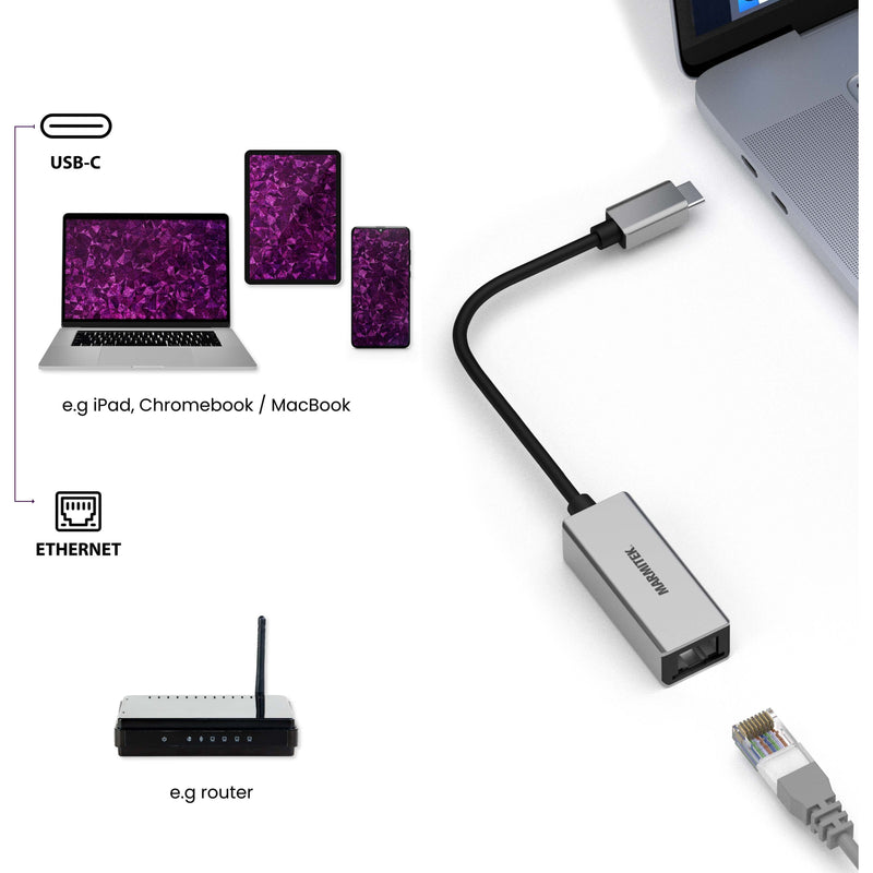 MARMITEK - Zubehör/Ersatzteile für Unterhaltungselektronik Adapter USB Typ C MARMITEK ConUSB-C/Et zu Ethernet