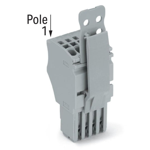 WAGO - Ein- und mehrpolige Klemmenleiste 1-Leiter-Federleiste 2020-102/142-000 CAGECLAMP,1,5mm²,gr − 100 Stück