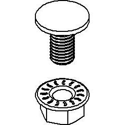 Niedax - Maschinenschraube/Bolzen Schraube FLM 8X16 F Flachrundkopf