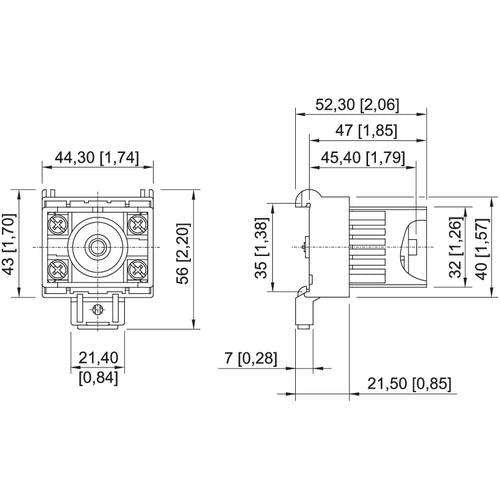 Stahl - Hilfsschalterblock SchnappSch 8208/24150001#140706 S/Ö 10k/1k