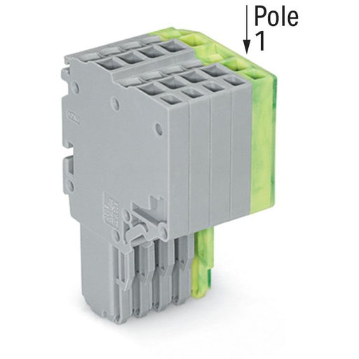 WAGO - Ein- und mehrpolige Klemmenleiste 2-Leiter-Federleiste 2020-205/000-036 1,5mm²,gr/gn-ge − 50 Stück