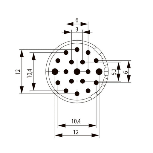 Weidmüller - Kontakteinsatz für Rundsteckverbinder Kontakt SAI-M23-BE-19-F-PE Einlötstift,3,5mm