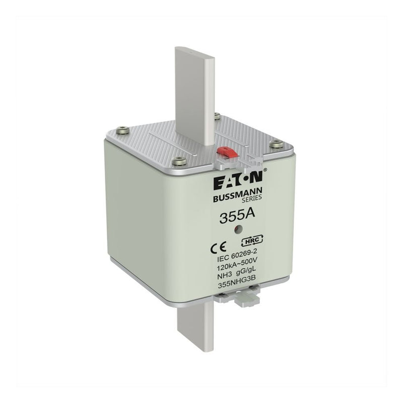 Eaton - Messersicherung Sicherungseinsatz Nieders. NH-SICHERU#355NHG3B 355A AC 500V 120kA − 3 Stück