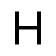 RZB - Beschriftung Buchstaben/Zahlen Buchstabe "H" 99222.013.H 100mm