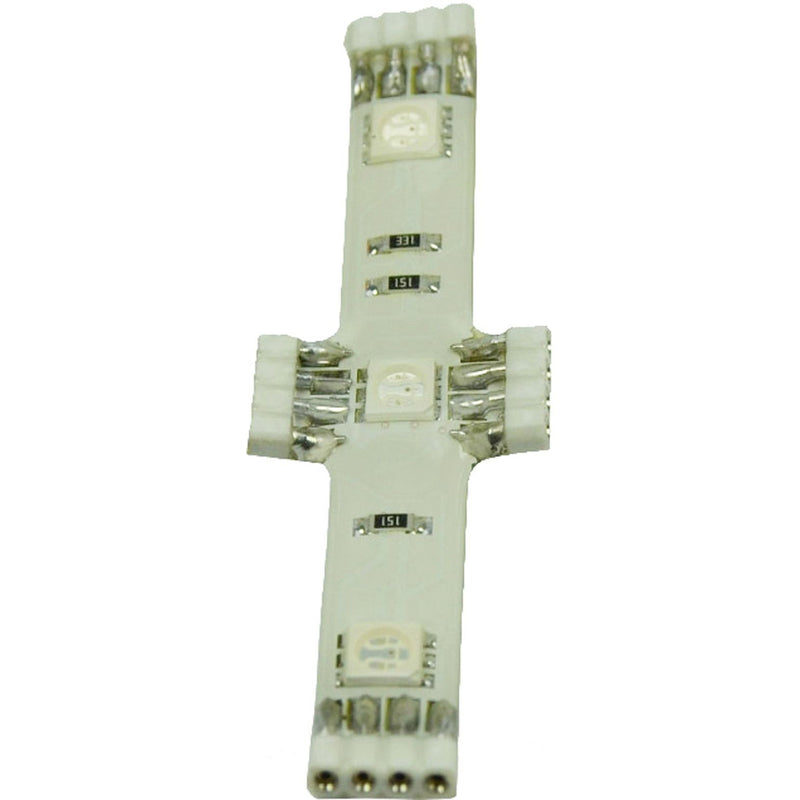 Scharnberger+Hasenbein - Zubehör/Ersatzteile für Lichtschlauch/-band Kreuzverbinder weiß 30674 f.RGB-Bänder 4pol