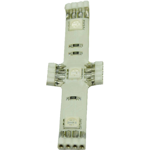 Scharnberger+Hasenbein - Zubehör/Ersatzteile für Lichtschlauch/-band Kreuzverbinder weiß 30674 f.RGB-Bänder 4pol