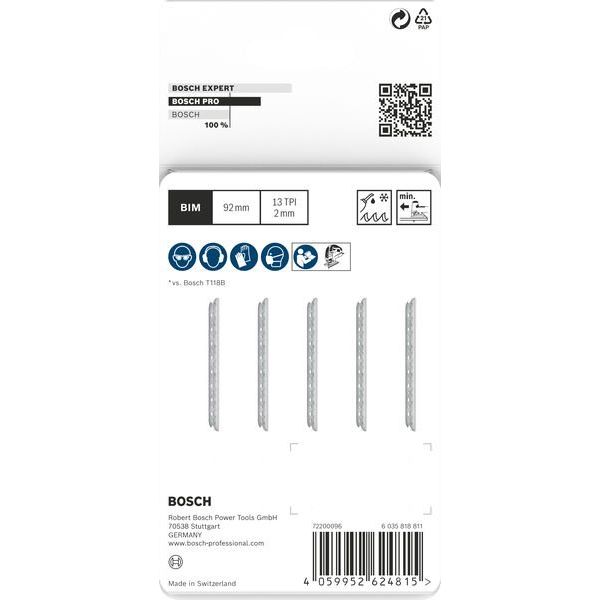 Bosch - Stichsägeblatt PRO Metal thick T121BFC 2608655110VE(5) Stichsägeblatt 92 mm