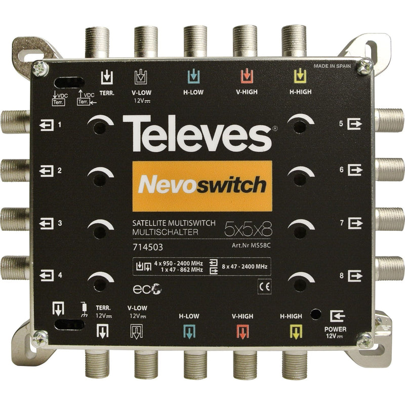 Televes - Multischalter 5 in 8 Guß MS58C NEVO recpower kask