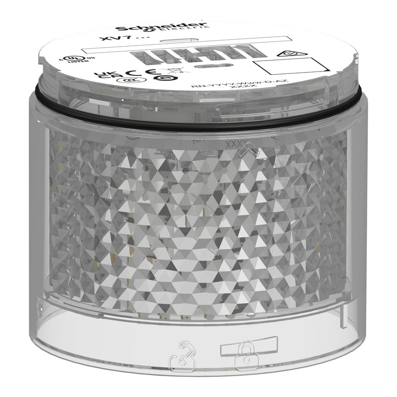 Schneider Electric - Signalsäulenelement, optisch Leuchtelement Blitzl. XVB7C67 Ws Led 24V Acdc