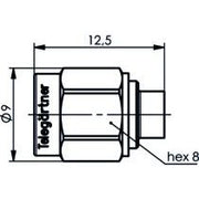Telegärtner - Koax-Steckverbinder SMA-Kabelstecker Au 100024619 RG405/U, UT-85 − 5 Stück