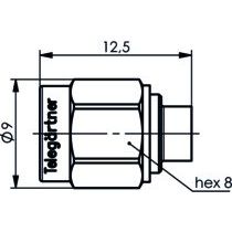 Telegärtner - Koax-Steckverbinder SMA-Kabelstecker Au 100024619 RG405/U, UT-85 − 5 Stück