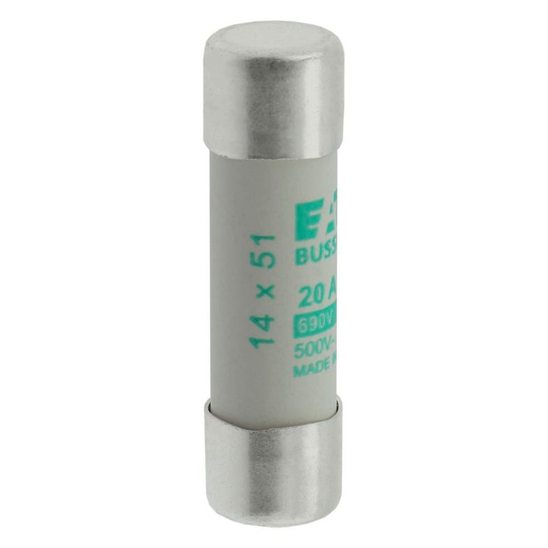 Eaton - Zylindrische Sicherung Sicherungseinsatz Nieders. SICHERUNG #C14M20 20A AC 690V 80kA − 10 Stück
