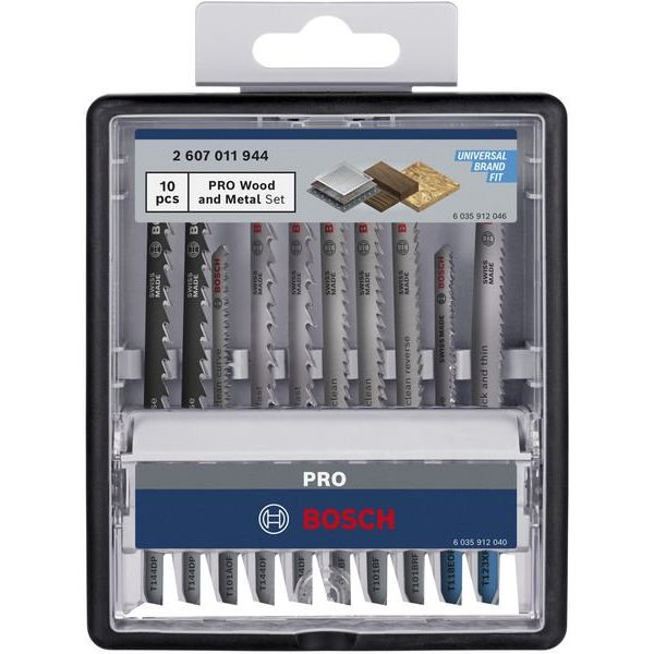 Bosch - Stichsägeblatt PRO Wood and Metal 2607011944VE(10) Stichsägeblatt Set T