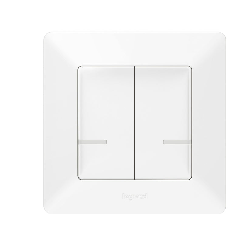 Legrand - Funksender Wandsender 2-Fach Legrand 752187 Ultraweiss