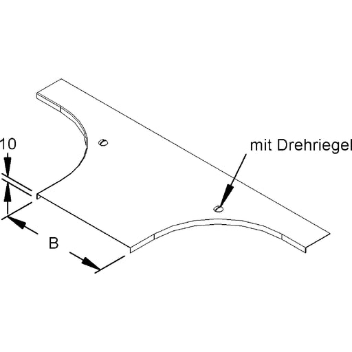 Rico - Deckel Anbau-Abzweigstück für Kabeltragsystem Abdeckung 15W12-400-TR für Anbau-T-Stück − 1 Stück by Rico
