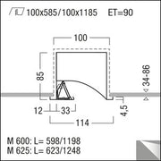 Zumtobel Group - Decken - /Wandleuchte LED - Einbauleuchte FEW LED #42183542 4400 - 840 M625L12 LDE